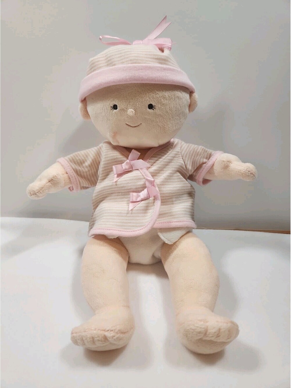 North American Bear Co. "Rosy Cheeks" Plush baby Doll, Blonde, Diaper/shirt/hat